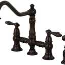 Kingston Brass KS3275ALBS Restoration Kitchen Faucet With Side Sprayer, 9-7/ 16 Inch in Spout Reach, Oil Rubbed Bronze