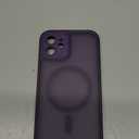 CANSHN Magnetic Compatible with iPhone 12 Case, Upgraded [Full Camera Protection] [Compatible with Magsafe] [Translucent Matte] Shockproof Protective Phone Case Cover 6.1 Inch - Deep Purple