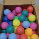 Tiaiidi 100 Pack Table Tennis Balls,40mm Colored Plastic Balls Beer Balls Bulk,Washable Small Game Balls for Ball Games,Arts and Craft,Party Decor,Pet Toys (Multicolor)