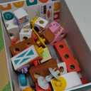 Melissa & Doug Blockables Farm Snap and Play, Mix and Match Connectable Wooden Building Blocks Play Set Toy for Preschool Boys and Girls (56 Pcs)