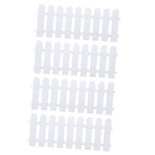 Toyvian 8pcs White Plastic Garden Fence Weather Resistant Decorative Border for Flower Beds Pathways and Play Areas Outdoor DIY Landscape Divider