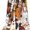 Kids Cute Dogs Puppies Print Cartoon Throw Blanket for Boys and Girls 60"X50" Blanket with Dogs on It Suitable for All Season