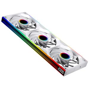 SL360 ARGB&PWM Reverse PC Case Fan - Integrated -Type Infinity Mirror Design with 3 x 120mm ARGB&PWM Fans, No Software Required RPM Display, Suitable for Computer CaseWhite