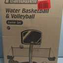 Pool Basketball Hoop&Pool Volleyball Net 2 in 1,Pool Toys Basketball Game with Weighted Base&Stand,2 Water Volleyball&2 Basketball and Pump,Summer Outdoor Family Party Pool Games for Kids Adults