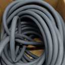 Garden Hose 5/8" x 100ft Brass Rubber Heavy Duty Water Hose 600 PSI Burst Pressure, Durable Flexible Hose for Yard, Car Wash, Pets Gray
