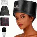 Thermal Heat Cap for Deep Conditioning - Electric Steamer Cap with 10-Level Temperature Control, Fast Heating for Natural & Afro Hair Care at Home