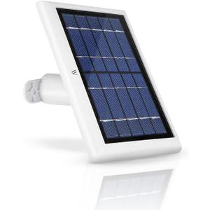 Wasserstein Solar Panel Compatible with Ring Spotlight Cam/Plus/Pro Battery, Stick Up Cam/Pro & Outdoor Cam Plus Battery - Continuous Power for Ring Surveillance Camera (1-Pack, White)