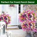 trytuny Artificial Flowers for Outdoor, UV Resistant Realistic Fake Flowers and Faux Plants for Indoor Outdoor, Garden Patio Porch Window Box Decor All Year (20pcs - Mixed Color)
