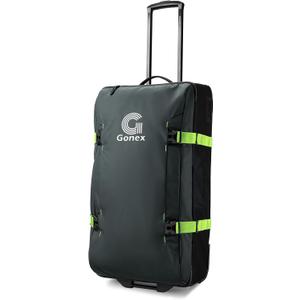 Gonex Rolling Duffle Bag with Wheels, Water-repellent 30 inch Nylon Large Wheeled Travel Duffel Luggage with TSA Lock & Telescopic Handle 100L, Green