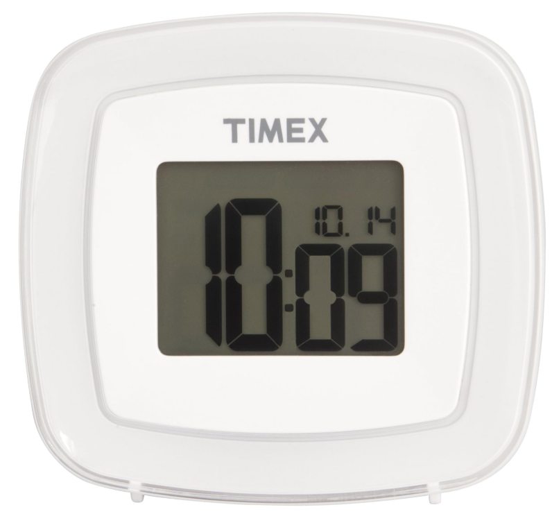 SDI Technologies T104W Color Changing Dual Alarm Clock, White