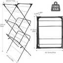 Foldable Clothes Drying Rack | Portable Collapsible Laundry Drying Rack | Use for Indoor & Outdoor | Space Saving | Black 54"x24"x17" | Easy to Assemble