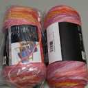 Red Heart Super Saver Bitty Stripes Pink Lemonade Yarn - 2 Pack of 10oz/283g - 100% Acrylic - #4 Worsted (Medium) - 515 Yards - Knitting/Crochet