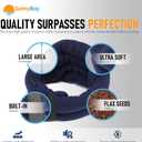 SunnyBay Microwave Heating Pad, Microwavable Heated Neck and Shoulder Wrap, Hands-Free Weighted Moist Hot or Cool Pack, Soft Fleece Cover and Flaxseed Filling, 26 Inch Length, Made in USA, Navy