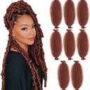 WIGER Marley Twist Braiding Hair 18 Inch 16 Packs Ginger Afro Kinky Curly Crochet Braids Pre-Separated Spring Twist Crochet Hair Three-tone Synthetic Afro Twist Extensions for Faux Locs (350 Color) set of 2