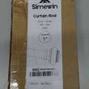 SIMEWIN Heavy Duty Curtain Rods for Windows 28 to 48 Inches, 1 Inch Silver Curtain Rods for Bedroom, Living Room, Patio, Kitchen, Adjustable Curtain Rods with Classic Finials, Silver Finishing