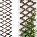 Expandable Garden Trellis, Indoor Wood Decorative Fence Panels for Climbing Plants, Vine Ivy Rose Support, Balcony Wall Decor, Yard Landscape Edging, Patio Divider, Animal Barrier (5.9 X 90 inch)
