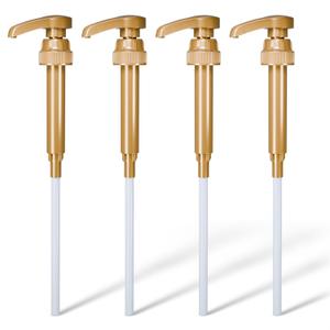 4 Pcs Coffee Syrup Pump Dispenser - Works as Skinny and Torani Syrup Pump - Fits Various 25.4 oz Bottles, Precise Dispensing 0.3oz & Lockable Design, Easy to Use & Clean, Ideal for Liquid & Pastes