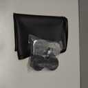 Mini Fridge Silicone Mat with Raised Edges, 20" x 20" x 0.6" Mini Fridge Drip Tray With 4 Base Raisers,Mini Refrigerator Carpets Floor Protector (Small Black)