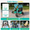 Petbobi Dog Stroller for Large Medium Dogs up to 80 lbs, Dual Entry
