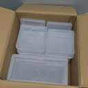 novelinks Plastic Clear Storage Containers for Organizing, Craft Storage Organizers and Stackable Storage Bins with Lids for Pencil Box, Bead, Cookie Cutter, Board Game (6 Pack Small + 6 Pack Medium)