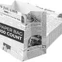 Restaurantware Snack Bags 100 Count 4 x 2.25 x 3.75 Inches Paper Flat Bottom Newsprint Small Food Bags Disposable Newsprint Color