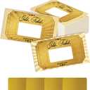 PLIGREAT 240 Pcs Gold Ticket Scratch Off Cards Stickers, Blank Gift Certificates 3.7" x 2.1" Scratch Off Tickets DIY Coupon Cards for Small Business, Holiday, Bridal Shower Activity, Party Supply