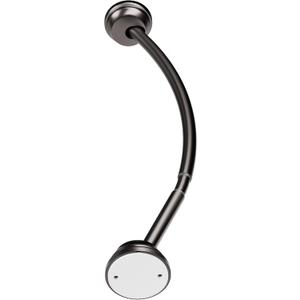 Zenna Home No Drill Curved Shower Curtain Rod, 32 - 40 Inches Adjustable Shower Rod for Small Tubs or Showers, Easy Install, Choice of No Drilling Tension or Wall Mount, Rustproof, Bronze