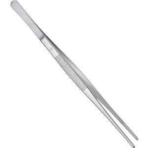 Long Tweezers - 12 Inch Cooking Tweezers - Stainless Steel Precision Serrated Kitchen Tweezer for Barbecue, Cooking, Grilling, And Crafts