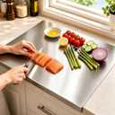 100% Pure Titanium Cutting Boards for Kitchen-Cutting Edge Hygiene & Durability, Double-sided food-grade Titanium Cutting Board For Meats Fruist And Vegetables.Easy to Clean,27.5 * 15.7