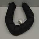 QUOLIX Triangle Under-Door Draft Stopper, 32" Noise Blocker, Weighted Weather Stripping, Gray Cotton & Polyester, Multi-Function Noise & Light Blocker, Black