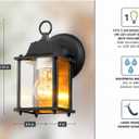 Designers Fountain Ivy Trail Outdoor Light Fixture Pack of 2, 8.25 Inch Exterior Wall Lantern Sconce Set for Front Door, Patio and Porch, Black, D334M-5EW-BK2
