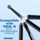 Replacement Toothbrush Heads Compatible with Oral B Braun Pro 1000/Genius X/Smart 1500, Brush Heads Refill Compatible with Oral B for Teeth and Gums Care (10 Black)
