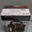 Radio Outdoor Speaker Bluetooth Wireless, IPX 66 Waterproof, 8000mAH Battery, Cell Phone Charging, Portable Job site Speaker with LED Lights,for Outdoor, Workshop, Garage (Blue)