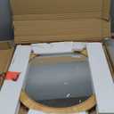 Decorative Rattan Wall Mirror, Boho Bathroom Modern Makeup Mirror, Rustic Wall Bohemia Mirrors for Bedroom, Living Room, Vanity Versatile Farmhouse, Nursery, Bathroom, 24"x24", Round