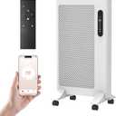 Mica Infrared Space Heater, 1500W Portable Panel Heater for Indoor Use, Large Room, WiFi Smart App & Alexa Control, Fast Heating, Energy Efficient, Quiet, White