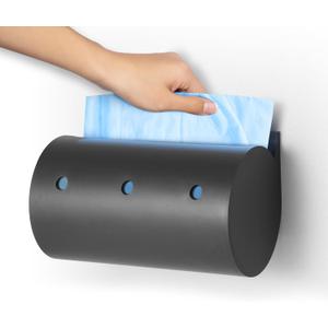 IMPRESA Trash Bag Dispenser Wall Mount - 50-Count Gray Plastic Holder - Under-Sink & Garage Installation - Garbage Bag Storage - Kitchen Organization & Storage