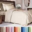 Duvet Cover Twin/Twin XL Size Set - Extra Soft Twin/Twin XL Duvet Cover 68" x 90" with 1 Pillow Sham - Hotel Luxury, Easy Care, Fade Free w/ Zipper Closures & Ties - Comfy, Cozy & Breathable (Wheat)