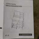 YeTom Vanity Desk with Mirror and Lights, Makeup Vanity Desk with 4 Fabric Drawers & Storage Shelvs & Chair, 3 Color Modes & Adjustable Brightness, White Vanity, Vanity Set, Bedroom Furniture