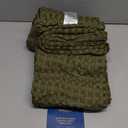 Bedsure Cooling Cotton Waffle Queen Size Blanket - Lightweight Breathable Blanket of Rayon Derived from Bamboo for Hot Sleepers, Luxury Throws for Bed, Couch and Sofa, Green, 90x90 Inches