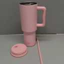 Simple Modern 40 oz Trek Tumbler with Handle and Straw Lid | Cup Holder Friendly Insulated Stainless Steel Travel Mug | Blush