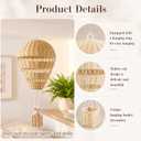 Baquler Hanging Rattan Woven Hot Air Balloon Decor,3 Pcs,Large