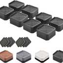 Bed Risers Furniture Risers Heavy-Duty Rectangular Adjustable Block 8 Pack Lift to 3 inches and 4.3 inches Desk, Sofa, Chair Legs, Refrigerator, Washing Machine Support up to 4000 pounds (1 layer(1.5inches))