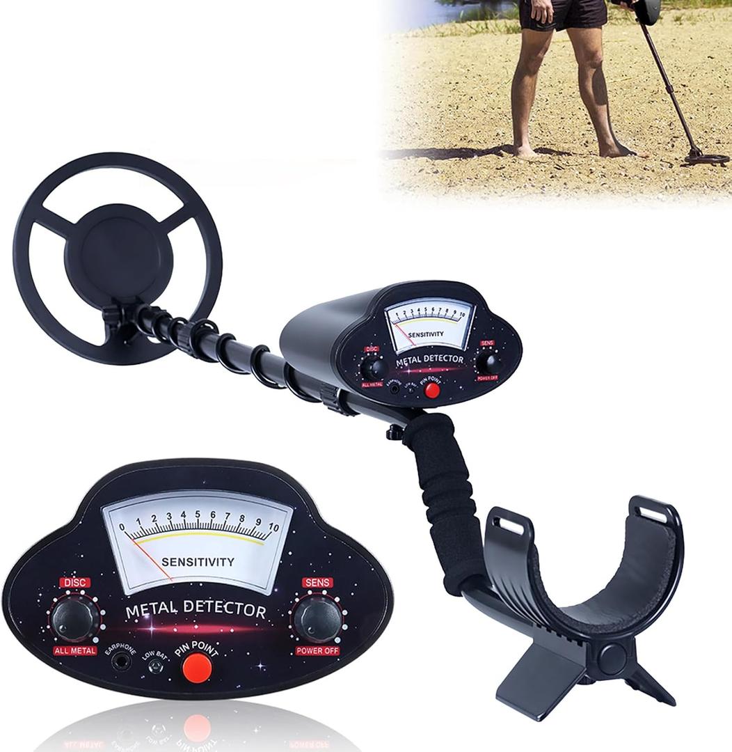 Metal Detector for Adults/Kids, Professional Entry Metal Gold Detectors Tester, Higher Accuracy Waterproof Detector De Metales Oro Y Plata, Underground Coil for Gold Detecting (Black)