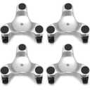Yopay 4 Pack Steel Tri-Dolly, 200 lbs Load Capacity 3 Wheel Mover s Dolly for Moving Cabinet, Furniture, Appliances, 6 Inch