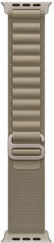Apple Watch Band - Alpine Loop (49mm) - Olive with Rugged Titanium Finish - Small