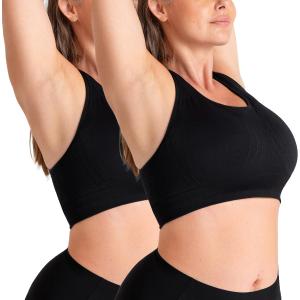SHAPERMINT Sports Bras for Women - Workout Bras for Women, Plus Size Sports Bra, Workout Tops for Women High Support (Black, XL)