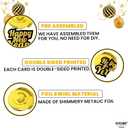 KatchOn, Happy New Year Hanging Swirls 2026 - Pack of 18, NO DIY | New Years Eve Party Supplies 2026 | NYE Decorations 2026 | Happy New Year 2026, NYE Party Favors | Happy New Years Decorations 2026 (Black and Gold With Silver Star)