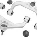 Rough Country Forged Upper Control Arms for Chevy Silverado GMC Sierra 2500HD/3500HD (2020-2025) with 3" Lift, 2-Pack, Silver