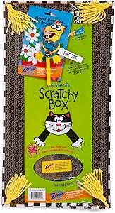 Petmate FATCAT Big Mama's Scratchy Box Cardboard Cat Scratcher, Catnip Toy Included