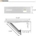 LBG Products AC Window Air Conditioner Bracket Light Duty Support Up to 85 lbs, Designed for 5,000 to 8,000 BTU Universal A/C Unit (LBW-S)